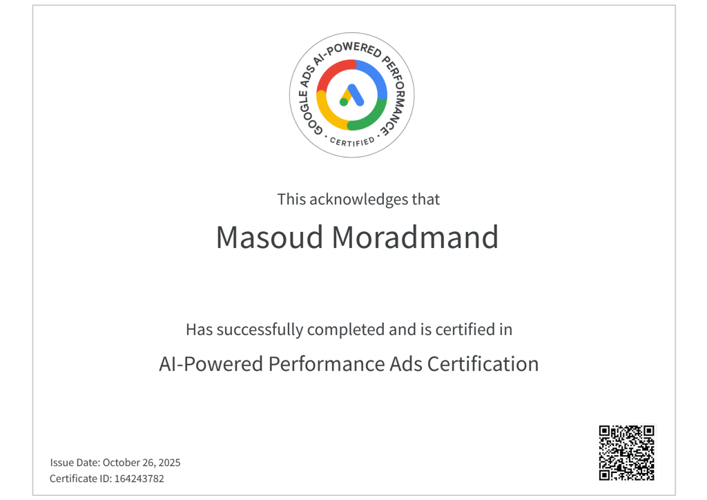 مجوز هوش مصنوعی گوگل ادز